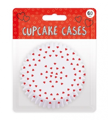 Valentine's Printed Cupcake Cases 60pk