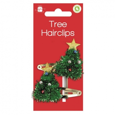 Christmas Xmas Tree Hair Clips