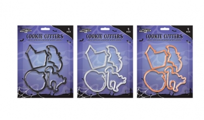 Halloween Plastic Cookie Cutters 4pk