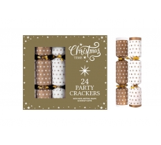 Christmas Crackers 8" x 24 Gold Stars