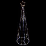 Black Pin Wire Pyramid Tree 2.1m