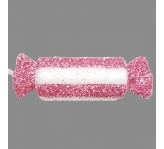 Tinsel Stripe Sweet 28.5X14cm Pink