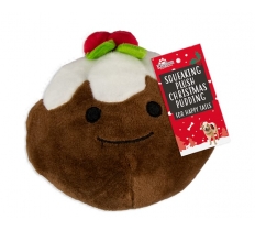 Small Squeaking Plush Christmas Pudding