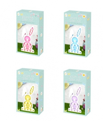 Easter Wooden LED Bunny Light ( Assorted Colours )