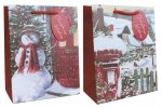 Gift Bag Christmas Trad Scenes Medium (18 X 23 X 10cm)