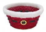 Christmas Round Red Santa Basket