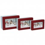 Christmas Set Of 3 Window Box Santa'S Workshop