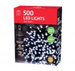 Christmas White LED Timer Lights ( 500 Lights )