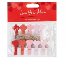 Heart Shaped Pegs 12 Pack