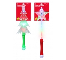 Light Up Tree/ Star Wand ( Assorted Designs )