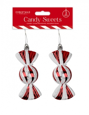 Red Candy Sweet Decorations - 2 Pack