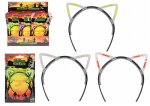 Halloween Glow Cat Ears 3 Assorted