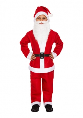 Childrens Santa Claus Costume ( Medium / 7 - 9 Years )