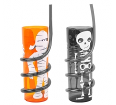 Halloween Spiral Straw Tumbler