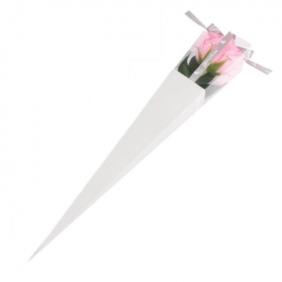 Artificial 40cm Single Pink Rose In GIft Box