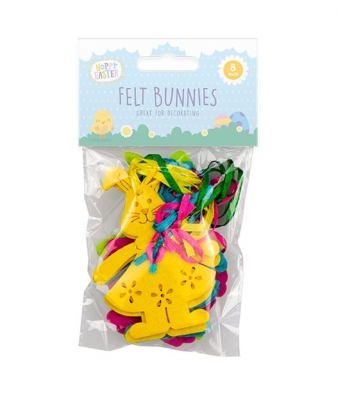 Easter Felt Hanging Bunnies 8pk