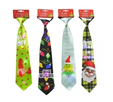 Christmas Light Up Wide Tie 42cm