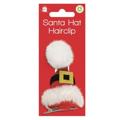 Christmas Santa Hat Hair Clip