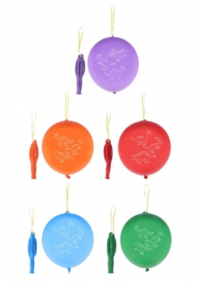 Dinosaur Punch Balloons 50 Pack ( Assorted Colours )