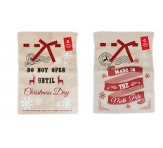 Christmas Printed Jute Sack 50cm x 70cm