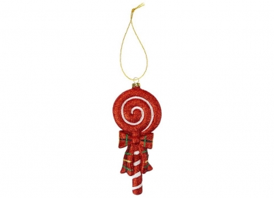 Hand Painted Check Lollipop Hanging Decoration