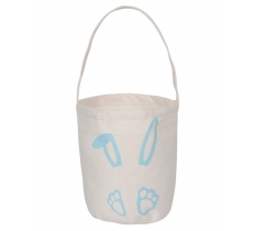 EASTER COTTON BUCKET WITH GREEN BUNNY