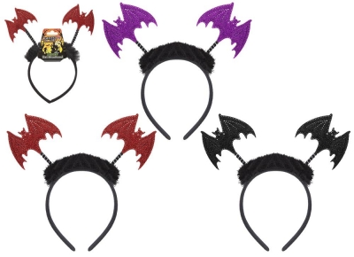 Halloween Bat Headband 3 Assorted