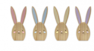 Easter Bunny Wooden Ornament 25cm ( Assorted Colours )