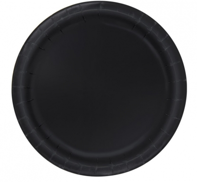 Midnight Black 7" Dessert Plates 8pack