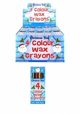 Christmas Crayon 4Pc X 120 Packs ( 8p Each )