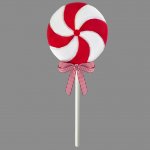 60cm Lollipop Red/White