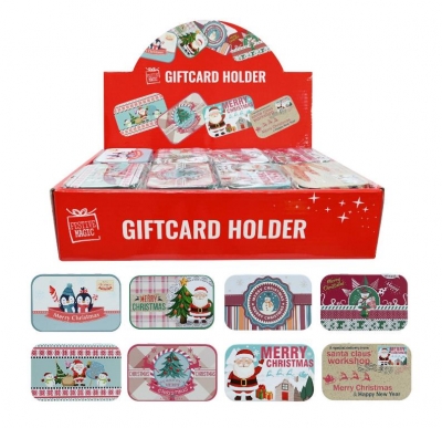 Giftcard Tin Mini Retro ( Assorted Design )