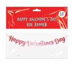 VALENTINE'S DAY HAPPY VALENTINE'S DAY FOIL BANNER 1.5M