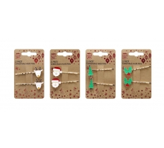 Christmas Hair Pins 2 Pack ( Assorted Designs )