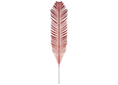 Glitter Christmas Fern Pick 58cm Red