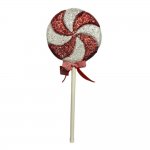 Candy Cane Red Lollipop 25x63cm