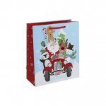 Christmas Cute Santa Medium Gift Bag (215Mm X 253Mm X 102Mm)