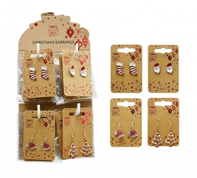 Christmas Novelty Earrings ( Assorted Designs )