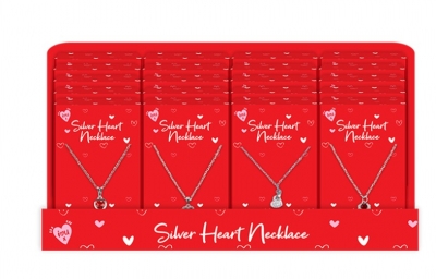 Valentine's Day Silver Heart Necklaces