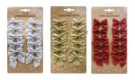 Glitter Bows 12 Pack 5cm