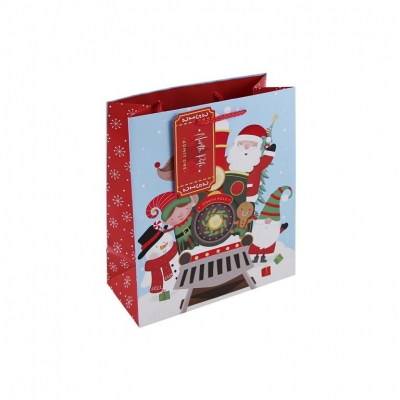 Christmas Santa Train Medium Bag