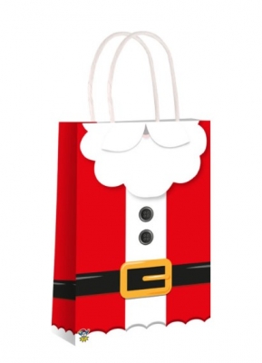 Santa Claus Christmas Paper Bag with Handles (16 x 22 x 8cm)