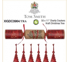 Christmas Crackers 11" x 50 Red Kraft Charity ( 50p Each )