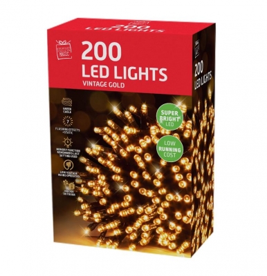 Christmas Vintage Gold LED Light ( 200 Lights )