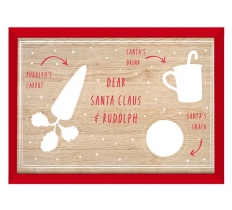 Wooden 'Snacks For Santa' Board 20cm X 30cm