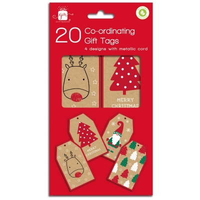 Christmas Co-Ord Kraft Festive Fun Pack Of 20