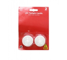 LED Tealite Candle 2Pc Flicker
