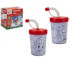 Elves Behavin' Badly Colour Your Own Cup With Straw