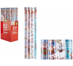 Elf Christmas Wrapping Paper 4m ( Assorted Designs )