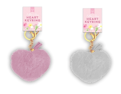 Mother's Day Heart Plush Keyring